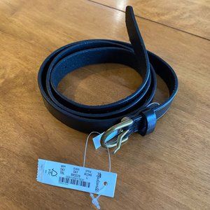 Madewell Skinny Perfect Leather Belt Black Size Large